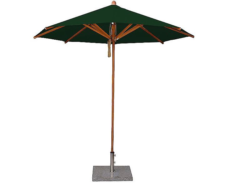 Bambrella Levante 13' Round Wooden Outdoor Umbrella with Pulley Lift – 2.25" Pole, 8 Ribs, 4.0m R-L