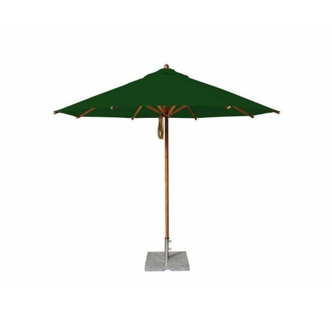 Bambrella Levante 13' Round Wooden Outdoor Umbrella with Pulley Lift – 2.25" Pole, 8 Ribs, 4.0m R-L