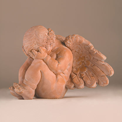 Fiore Bashful Angel Concrete Garden Statue - #119