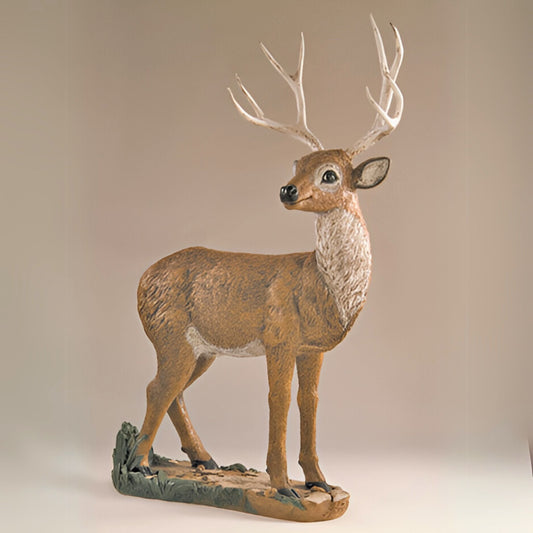 Fiore Mule Deer Buck Concrete Garden Statue - #580