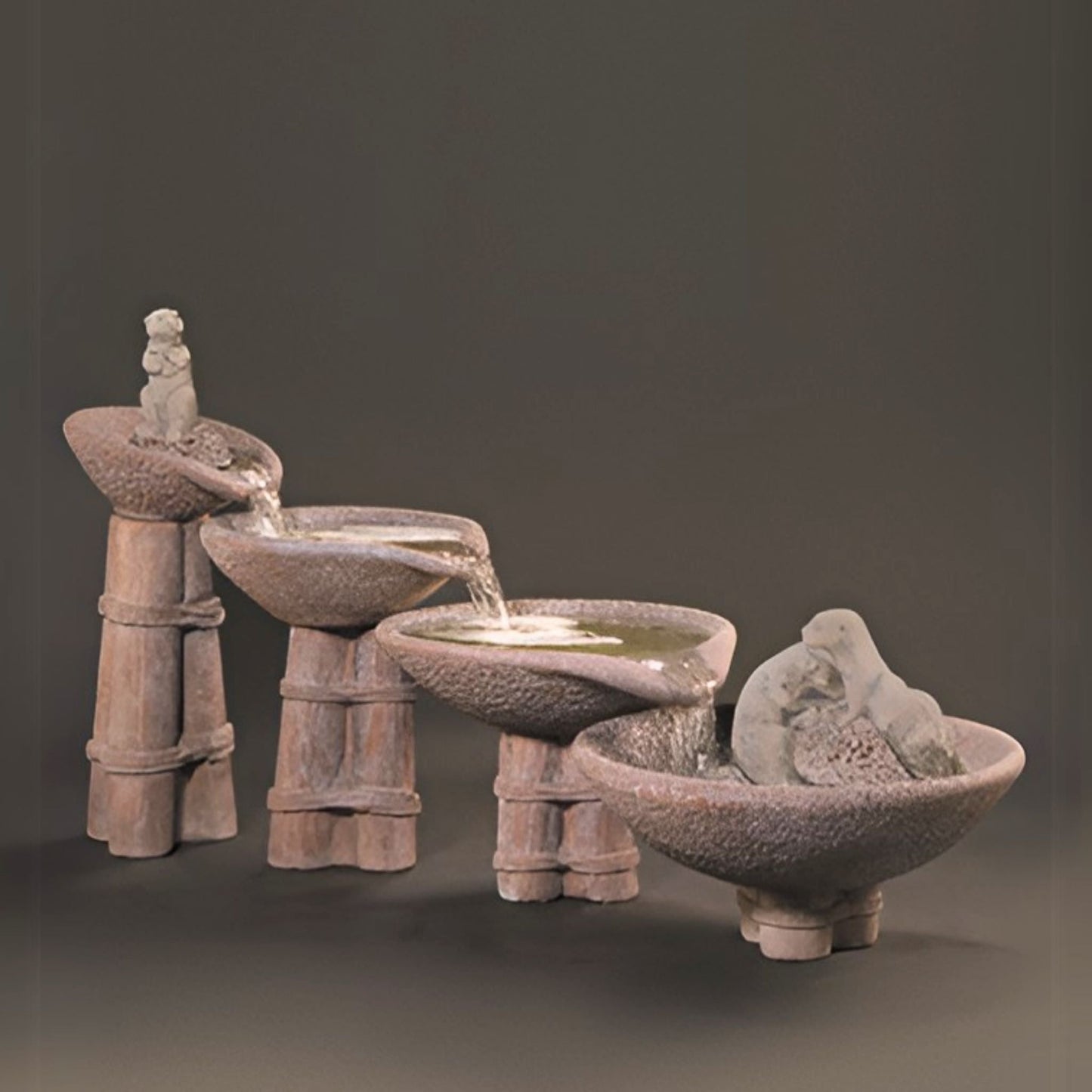 Fiore Otter Cascading Concrete Fountain - #280