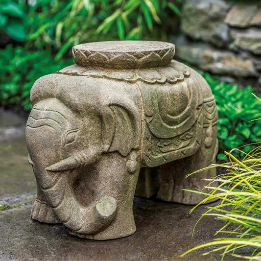 Artifact Elephant Concrete Garden Statue - Campania #OR174