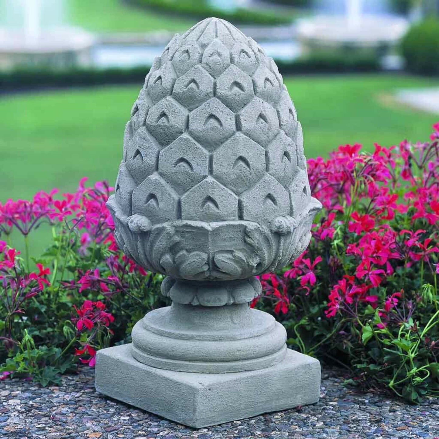 Campania Longwood Pineapple Concrete Finial Statue - #S255