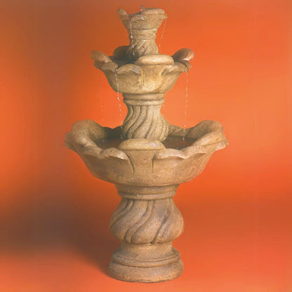 Fiore Cabo 3-Tier Concrete Fountain - #AV119FS