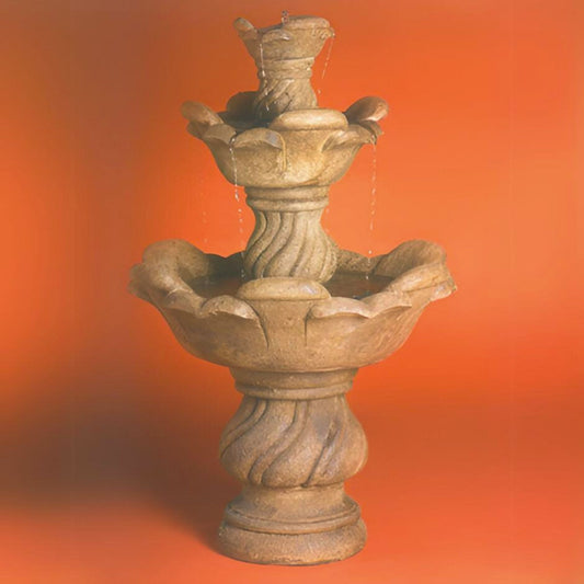 Fiore Cabo 3-Tier Concrete Fountain - #AV119FS