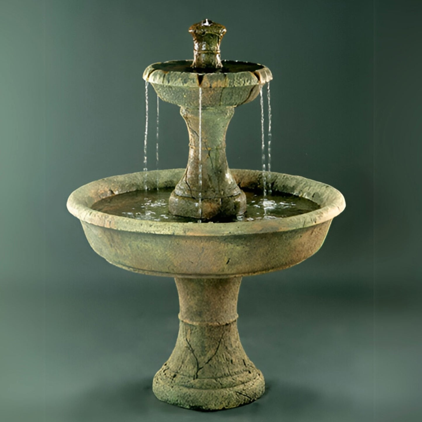 Fiore Old Shasta 2-Tier Concrete Fountain - #LG104
