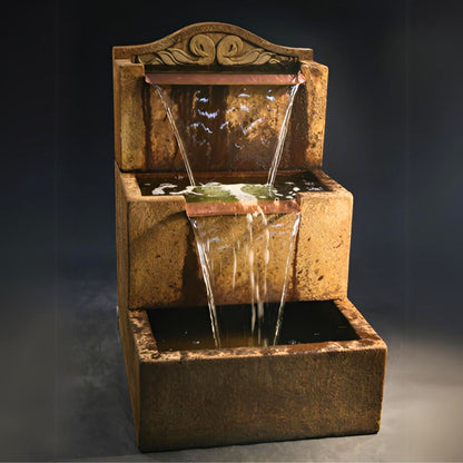 Fiore Uccelli Concrete Wall Fountain - #LG148