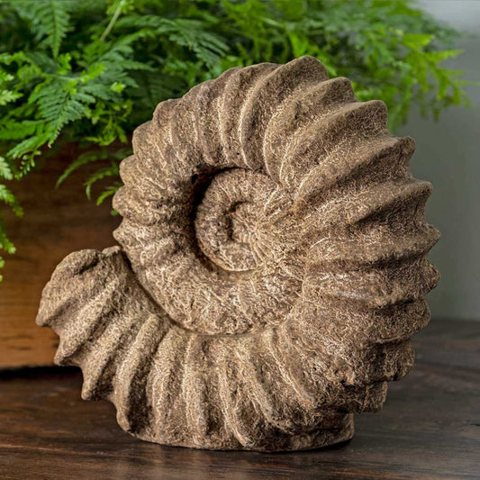Campania Sea Ammonite Concrete Garden Statue - #S529