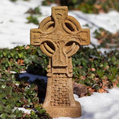 Campania Celtic Cross Concrete Garden Statue - #S474