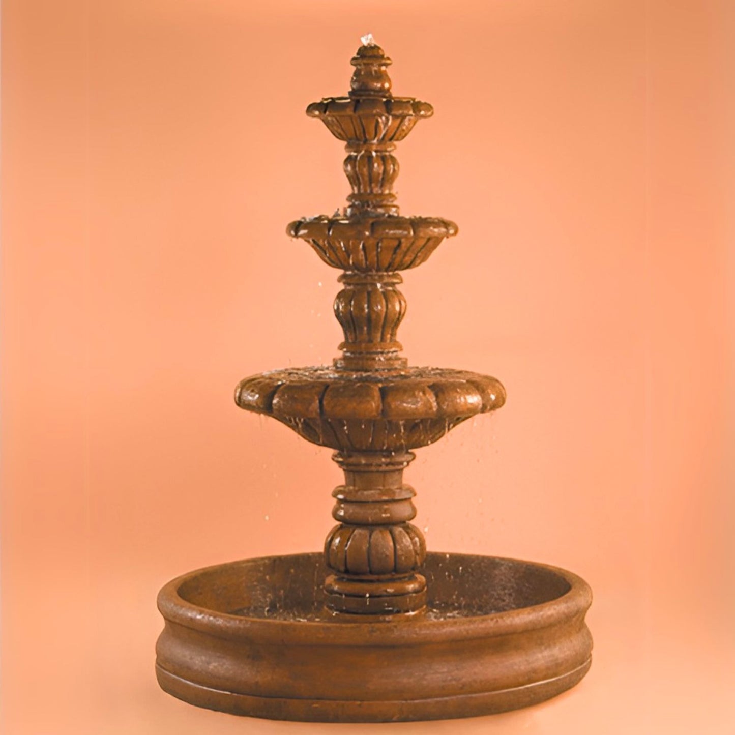 Fiore España 3-Tier Concrete Fountain w/55" Basin - #262