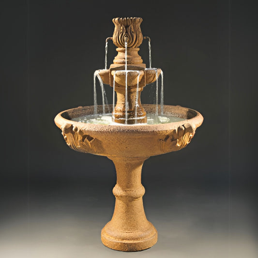 Fiore The Assisi Tiered Concrete Fountain - #2148