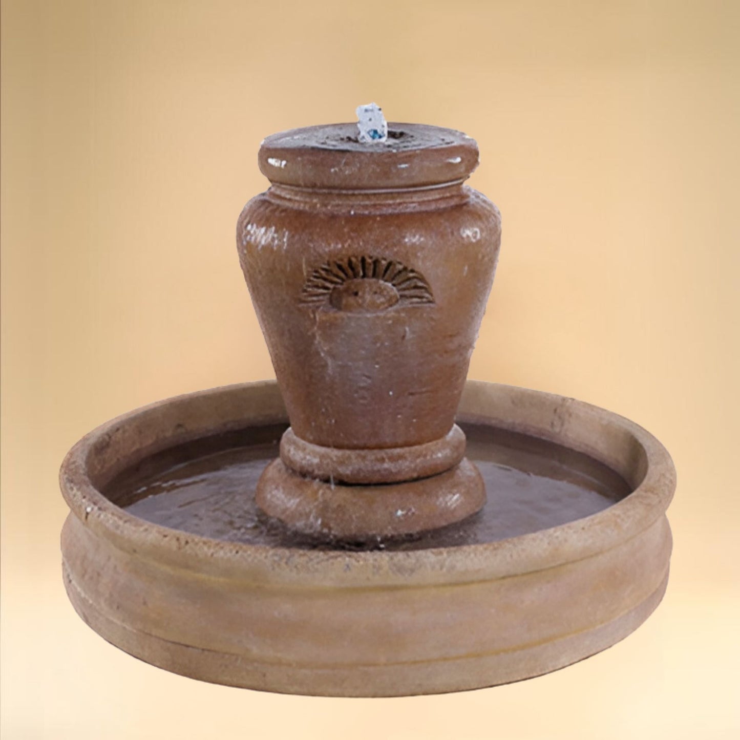 Fiore Jardine Concrete Vase/Pot Fountain w/55" Basin - #668