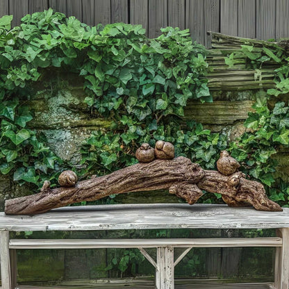 Campania Birds on a Branch Concrete Garden Statue - #A644