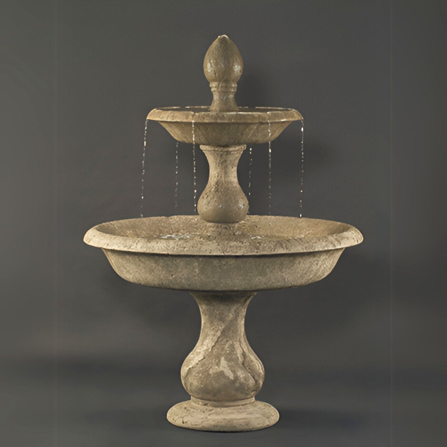 Fiore Old Toscano 2-Tier Concrete Fountain - #LG126