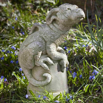 Campania Puddles the Dragon Concrete Garden Statue - #S334