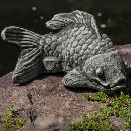 Campania Coy Koi Concrete Fish Statue