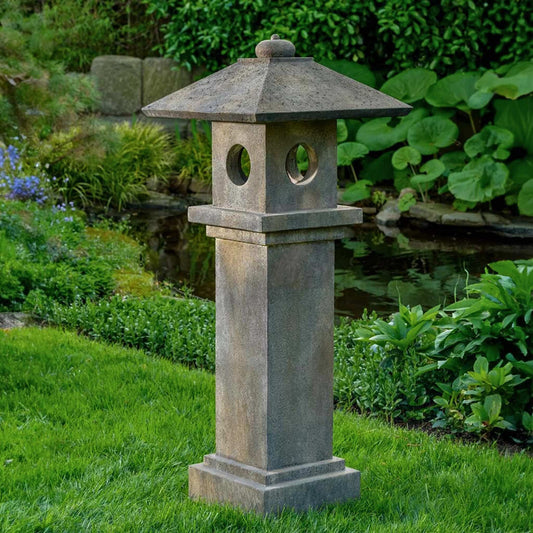 Campania International Aizu Lantern Concrete Garden Statue