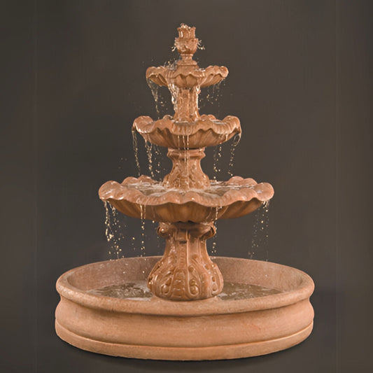 Fiore Italian 3-Tier Fountain with 55" Basin – #ITB3