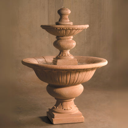 Fiore Stone Formal 2-Tier Garden Fountain #2072