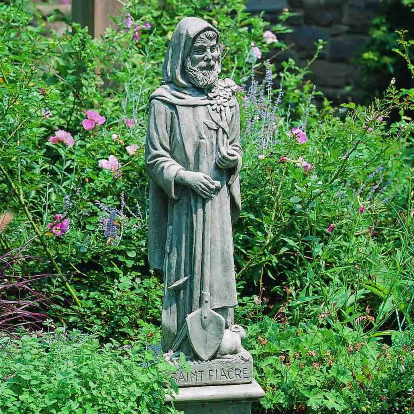 Campania St. Fiacre Concrete Garden Statue - #R031