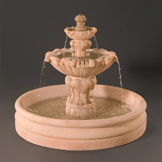Fiore Vesuvio 2-Tier Fountain w/46" Basin - #2080F46