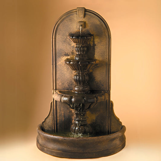 Fiore Vizcaya 3-Tier Concrete Wall Fountain - #2091