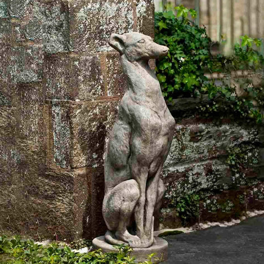 Campania Antique Greyhound Concrete Garden Statue
