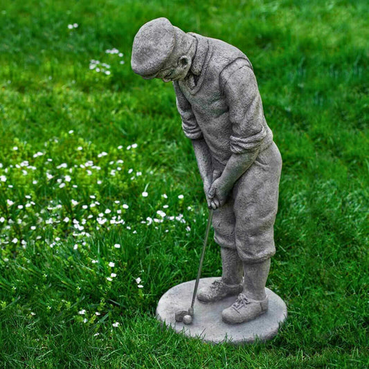 Campania Classic Golfer Concrete Garden Statue