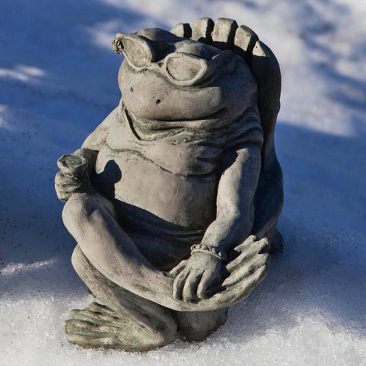 Campania Doris on the Beach Concrete Frog Statue