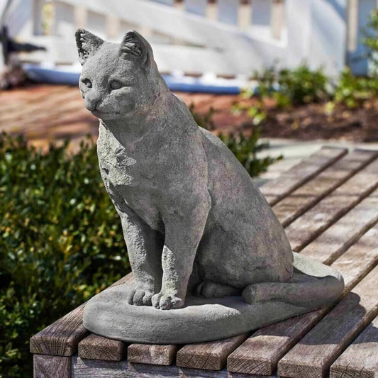 Campania Garden Cat Concrete Statue