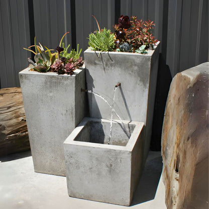 Fiore Moderno Concrete Planter Fountain - #219