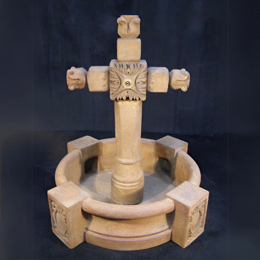 Fiore Stone Ancient Cross Concrete Pond Fountain