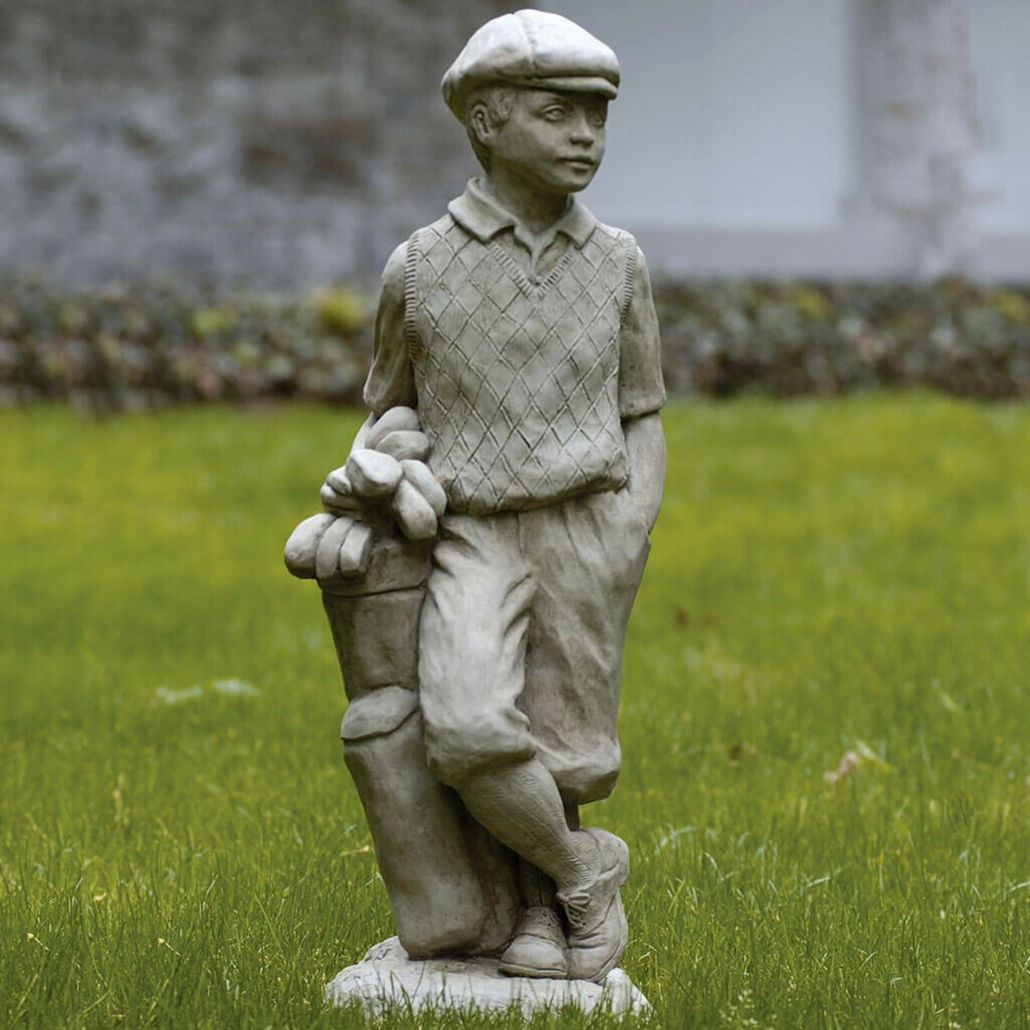Campania Male Golfer Concrete Garden Statue - #S223