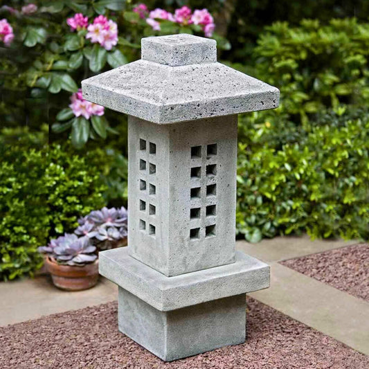 Campania Naka Lantern Concrete Garden Statue - #OR105