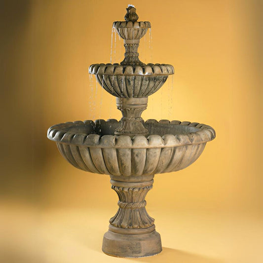Fiore Marsala 3-Tier Concrete Fountain - #AV113F