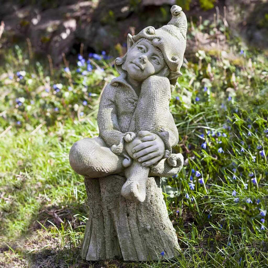 Campania Jenny The Garden Elf Concrete Statue - #S341