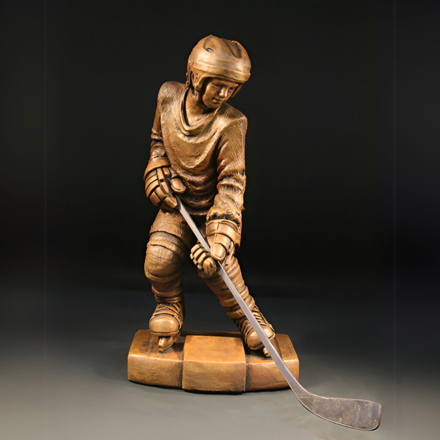 Fiore Stanley Hockey Player Concrete Garden Statue - #7054