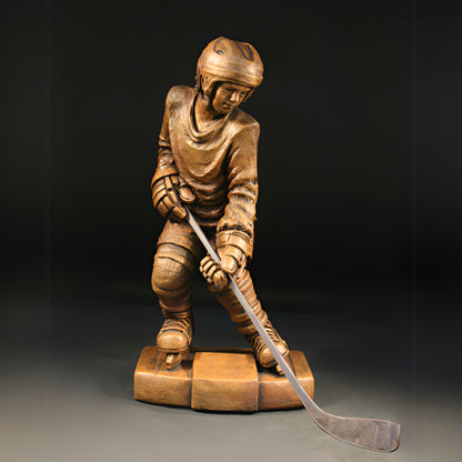 Fiore Stanley Hockey Player Concrete Garden Statue - #7054