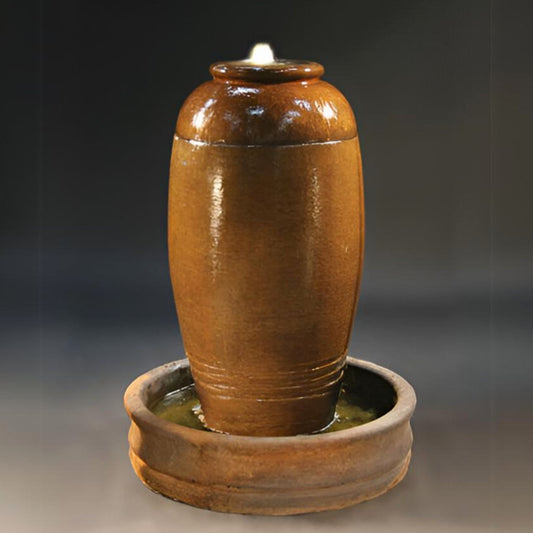 Fiore Santiago Concrete Urn/Vase Fountain - #LG6083