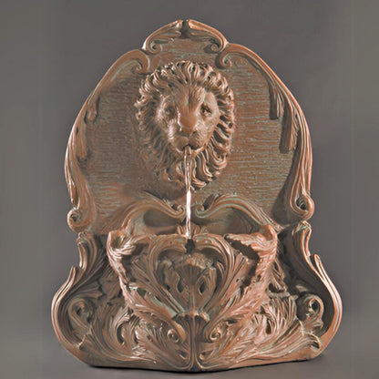 Fiore Lion Hanging Concrete Wall Fountain - #2032
