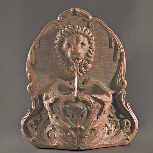 Fiore Lion Hanging Concrete Wall Fountain - #2032