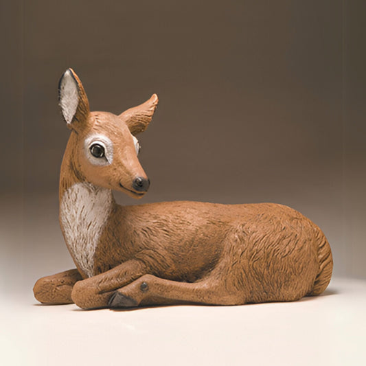 Fiore Reclining Doe Concrete Garden Statue - #576