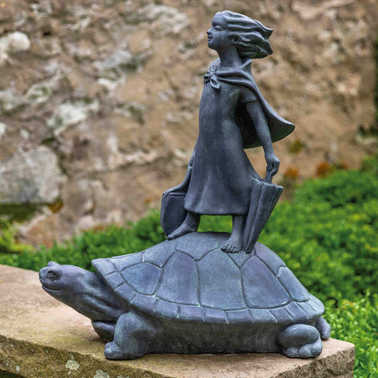 Campania Tortoise Shell Express Concrete Garden Statue - #S512