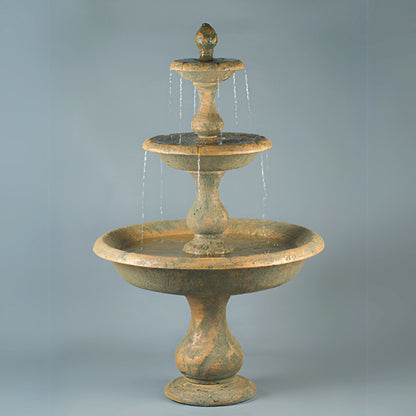 Fiore Old Toscano 3-Tier Concrete Fountain - #LG118