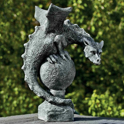 Campania Fiona Winged Dragon Concrete Garden Statue