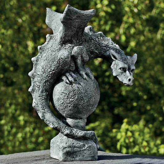 Campania Fiona Winged Dragon Concrete Garden Statue