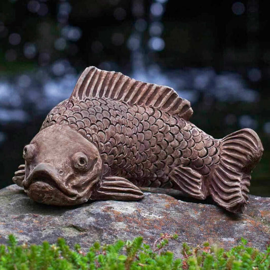 Campania Large Koi Concrete Fish Statue - #A581