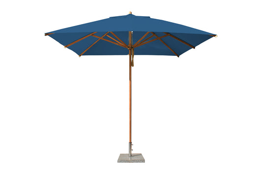 Bambrella Levante 8.5' Square Outdoor Umbrella w/ Pulley Lift–No Tilt