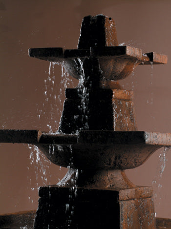 Fiore Stone 3-Tier Quadrate Fountain in Cast Stone - 2066-FT3