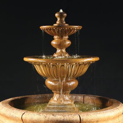 Fiore Stone Formal Garden Fountain with Pond #2072-FP